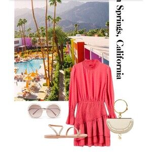 Inca Red Mini Dress - M